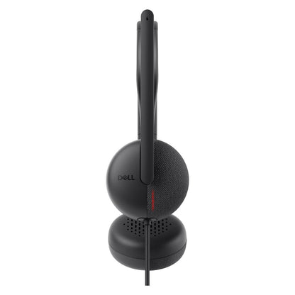Dell WH3024 Wired On-Ear Headset | 28mm Speakers | Passive Noise Cancellation | AI Beam Forming | USB Type-C | 2m Cable | Black | 520-BBDS