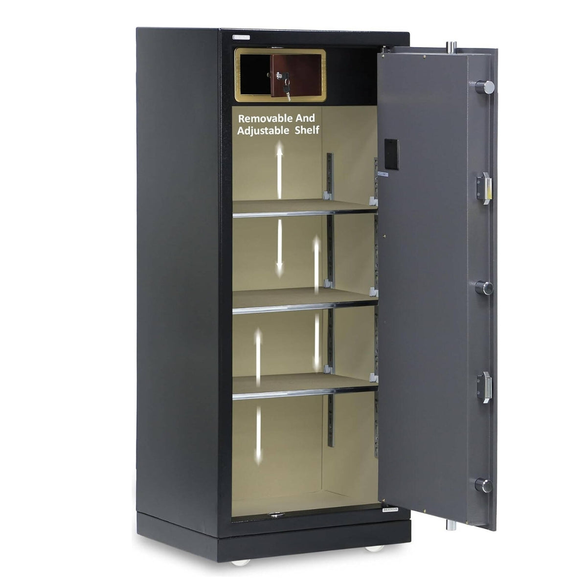 Rubik X-Large Executive Digital Safe Box RB150XTD – Triple Security Lock, Ultra Large Capacity, Heavy-Duty Steel, 150×65×56cm, Black/Grey