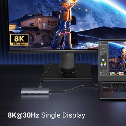 UGREEN Revodok Pro 210 10-in-1 USB-C Hub | 2x HDMI | 5Gbps USB-C | USB-A 3.0 | 2x USB-A 2.0 | 100W PD | RJ45 | SD/microSD | 15534