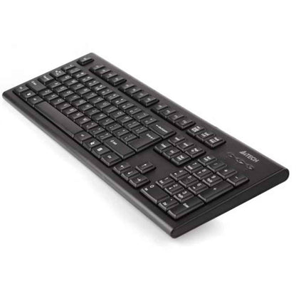 A4Tech KR-85 Wired Keyboard – Comfort Keys, FN Hotkeys, USB (Black)