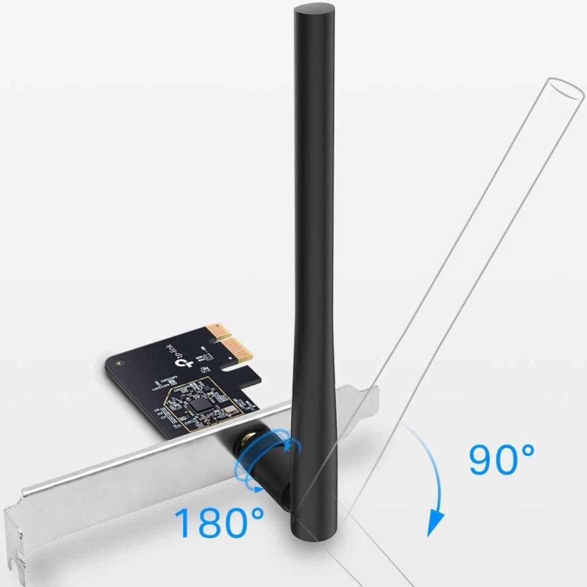 TP-Link Archer T2E PCIe WiFi Card AC600 for Desktop PC, Up to 600 Mbps, High-Gain Antenna, MU-MIMO, WPA3 Security, Low Profile Design, Black | Archer T2E