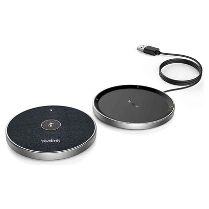 Yealink VCM36-W Wireless Video Conferencing Microphone | 360° Voice Pickup | Up to 20 ft Coverage | Expansion Microphone for Yealink Video Conferencing Systems | Gray | VCM36-W
