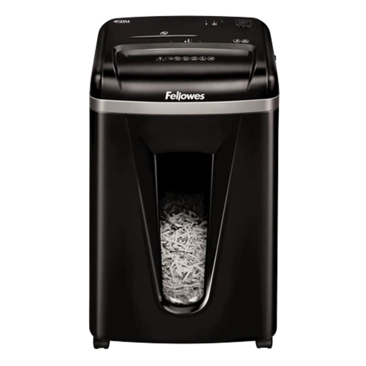 Fellowes Powershred 450M Micro-Cut Shredder | P-5 | 9-Sheet Capacity | 2 × 12mm | SilentShred | 4074001