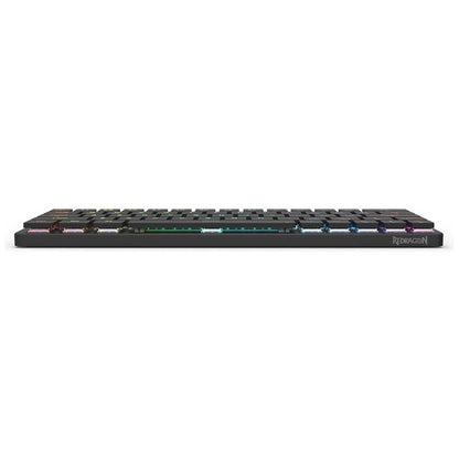 Redragon Elise Pro K624P Wired/Wireless Low-Profile Mechanical Keyboard, 63 Keys, RGB Backlit, Up to 20 Hours Battery Life, Black | K624P-KBS