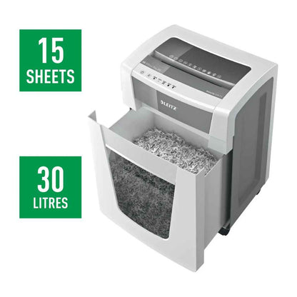 Leitz IQ Office Paper Shredder Pro P5 – 5 Sheets, Micro Cut, High Security, Compact Design | LE8010-00