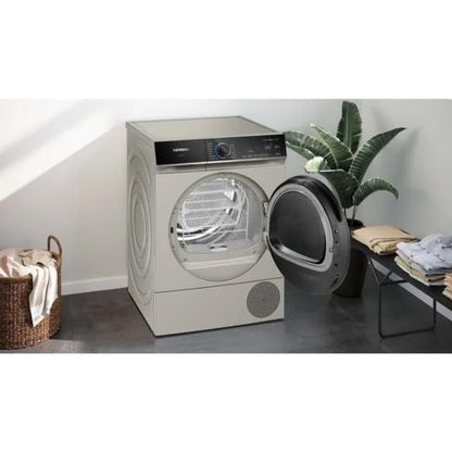 Siemens iQ700 WQ45B2BXGC 9kg Heat Pump Dryer – Home Connect, Silver Inox, Smart Connectivity