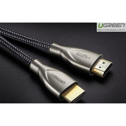 UGREEN 50108 HDMI 2.0 Carbon Fiber Zinc Alloy Cable | 2 Meter | 24K Metal-Plated Head | Gray