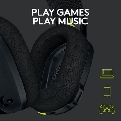 Logitech G435 LIGHTSPEED & Bluetooth Wireless Gaming Headset | Up to 18H Battery | 10m Range | 20Hz–20kHz | Black | 981-001050