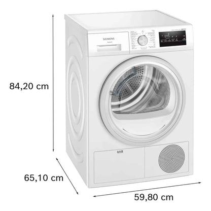 Siemens iQ300 WT45H213GC 8 kg Heat Pump Tumble  Dryer, Auto Dry Sensor Controlled Drying