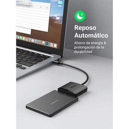 UGREEN USB 3.0 to SATA Hard Drive Adapter, 5Gbps Data Transfer Rate, Supports SSD/HDD up to 12TB, Wide Compatibility, Black | 60561