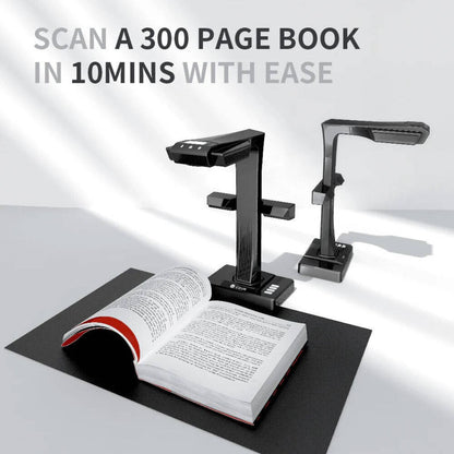 CZUR ET24 Pro Professional Book Scanner, 24 Megapixels, 1.5s Scanning Speed, 320 DPI, Auto Finger Removal Technology, Auto Scanning Engine, Auto Curve-Flattening Technology, Black | ET24 Pro
