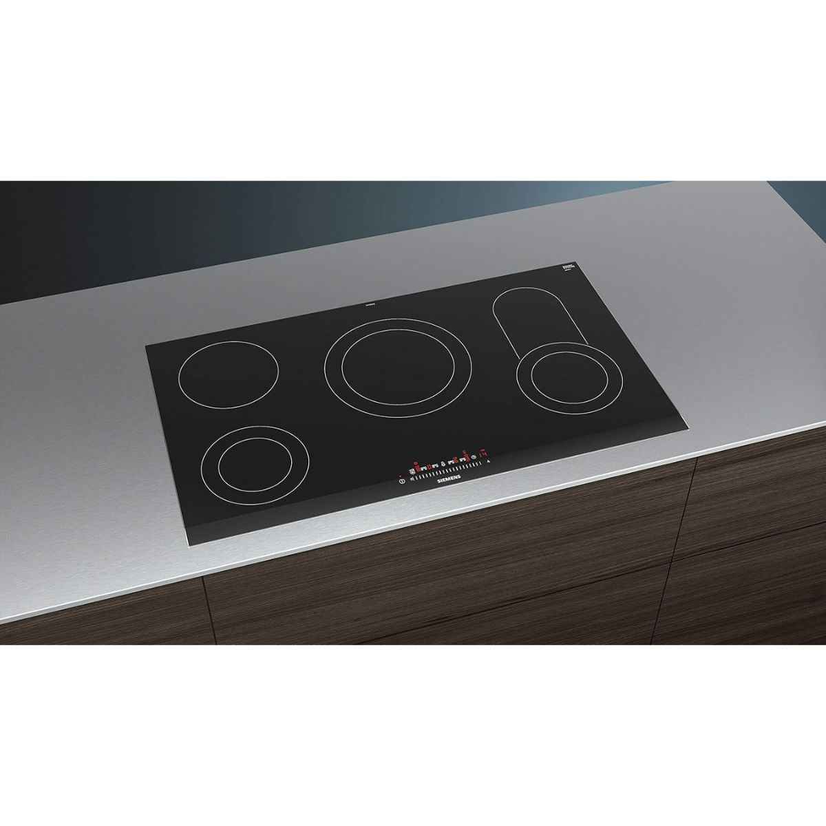 Siemens ET975FKB1Q Built-In Electric Hob – 90cm, Black, Ceramic Glass, Made in Germany
