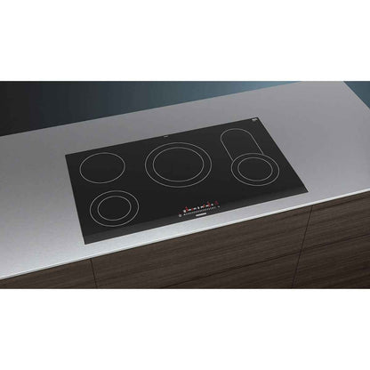 Siemens ET975FKB1Q Built-In Electric Hob – 90cm, Black, Ceramic Glass, Made in Germany