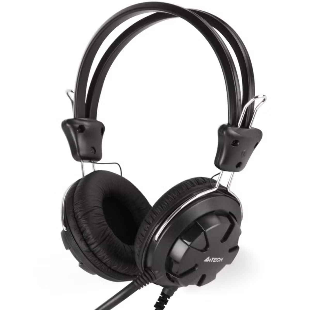 A4Tech HS-28 ComfortFit Stereo Headset – Noise-Cancelling Mic, 3.5mm, Wired (Black)