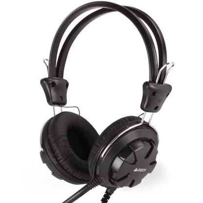 A4Tech HS-28 ComfortFit Stereo Headset – Noise-Cancelling Mic, 3.5mm, Wired (Black)