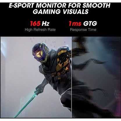KOORUI 24E3 24-Inch FHD IPS Gaming Monitor – 165Hz Refresh Rate, 1ms Response Time, FreeSync / G-Sync Compatible, Ultra Slim Bezel, HDMI &amp; DisplayPort | 24E3