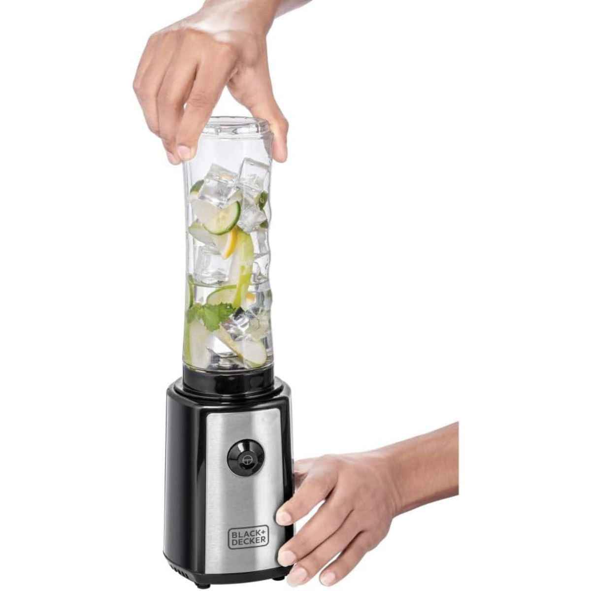 BLACK+DECKER Sports Blender SBX300-B5 – 300W Personal Blender, 6-Piece Set, 500ml & 300ml BPA-Free Bottles, 21,500 RPM | Black