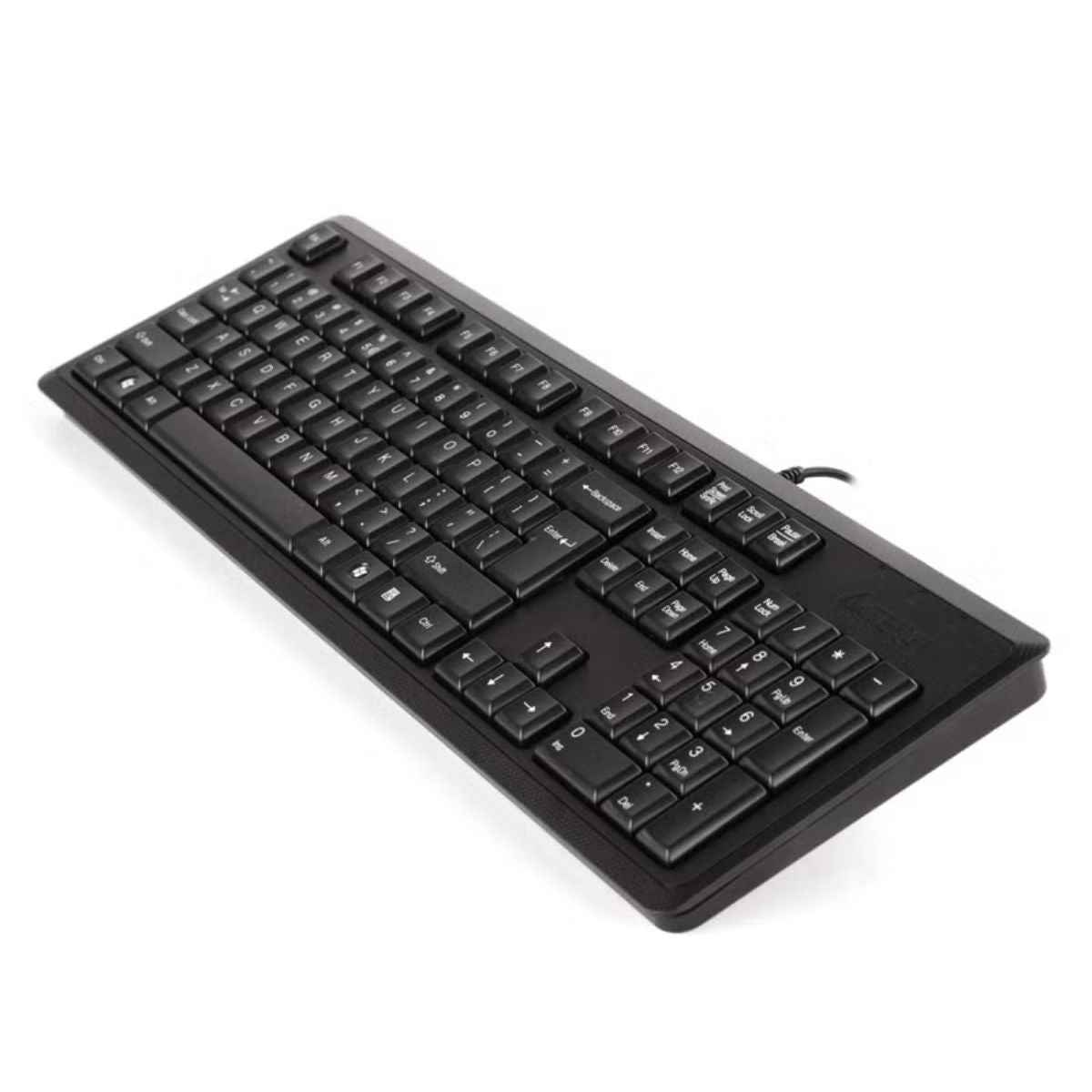 A4Tech KR-92 Wired Keyboard – Natural_A Layout, Drain Holes Design, FN Hotkeys (Black)