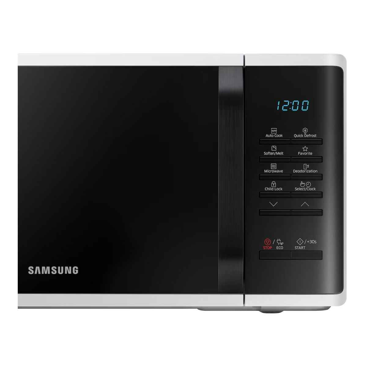 Samsung Solo Microwave Oven – 23L, 800W, with Quick Defrost, White | (MS23K3513AW)