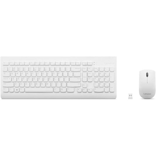 Lenovo 510 Wireless Combo Keyboard & Mouse – 2.4GHz, 1200 DPI, English & English-Arabic Layout, White/Black