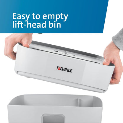 Dahle PaperSAFE PS120 Cross Cut Paper Shredder, 5 x 18mm Particle Cut, P-4 Security Level, 8 Sheets Capacity, 12L Bin | DHL 23120-16616