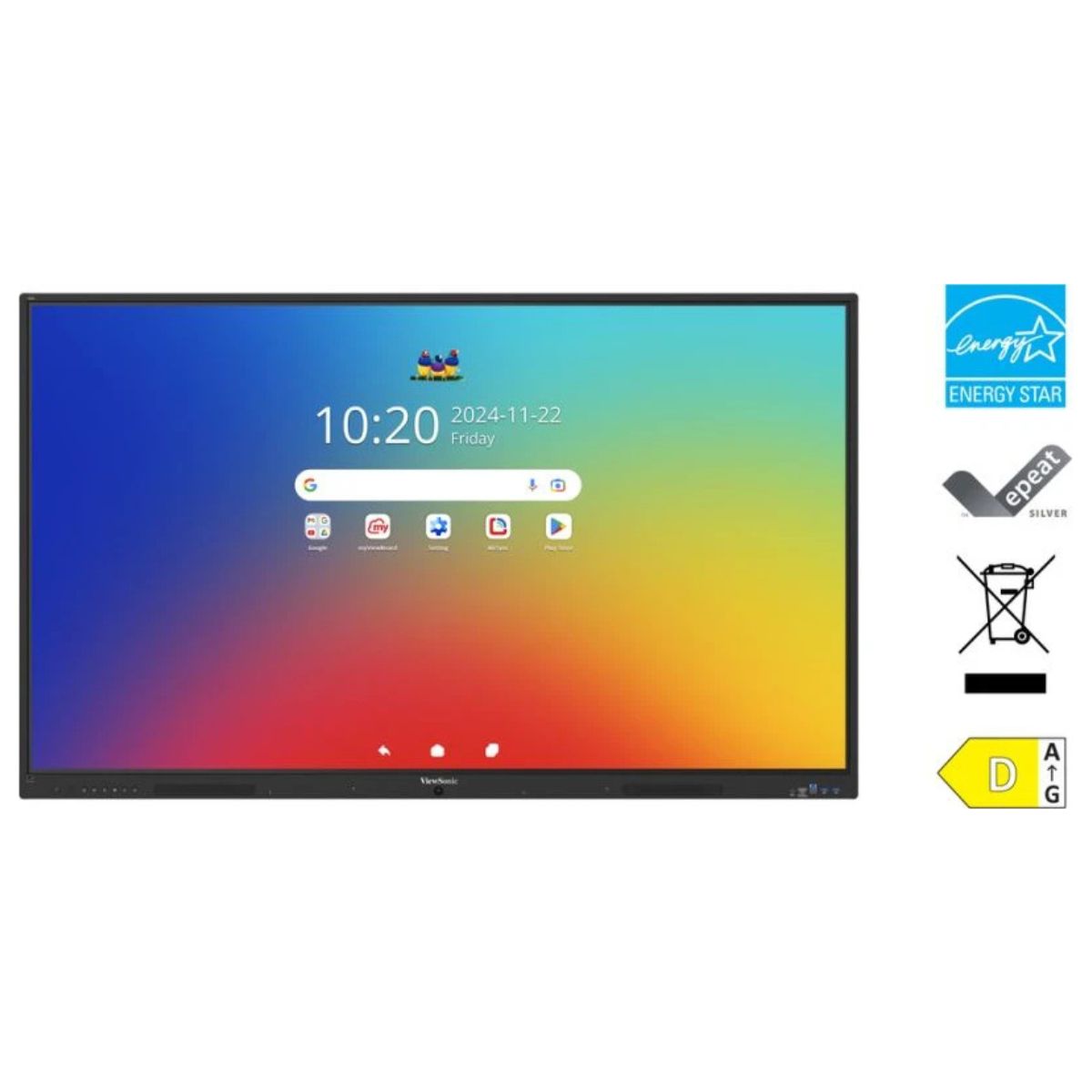 ViewSonic ViewBoard IFP7535-1-1C 75-Inch 4K UHD Interactive Display | 64-Point Touch | Android 16 | 8GB RAM | IFP7535-1-1C