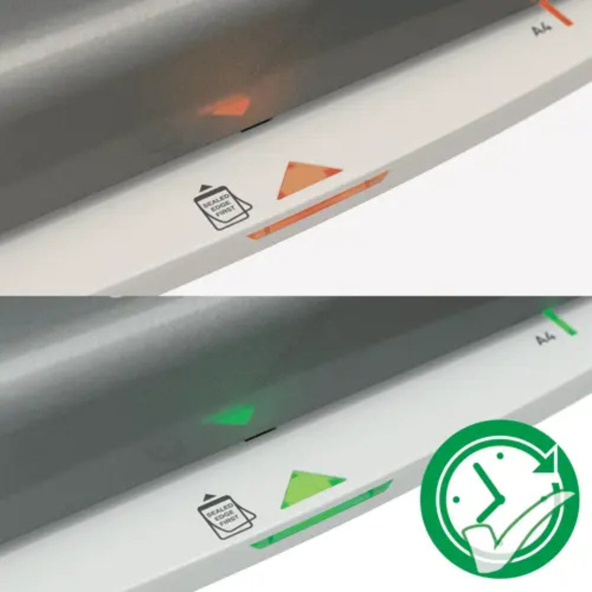 Leitz iLam Office A4 Laminator – Fast Warm-Up, 80–125 Microns, Compact Design, Silver/White | LE72511084