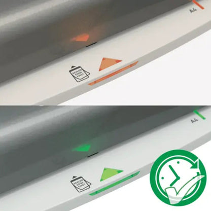 Leitz iLam Office A4 Laminator – Fast Warm-Up, 80–125 Microns, Compact Design, Silver/White | LE72511084