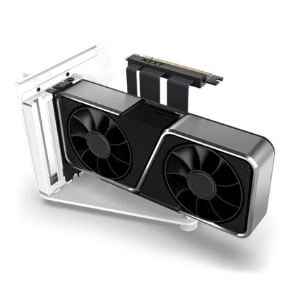 NZXT Vertical GPU Mounting Kit White AB-RH175-W1, 175 mm PCIe 4.0x16 Riser Cable, GPU Holder, Sturdy Steel Bracket, Fits perfectly with NZXT H5, H7 and H9 Series