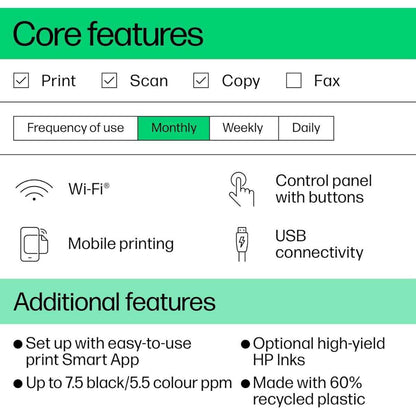 HP Ink Advantage 2876 WiFi Colour Printer - Print/Scan/Copy Ideal for Home