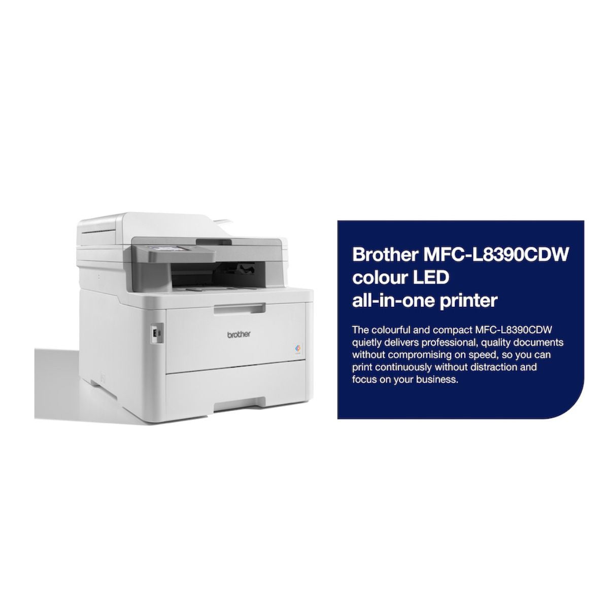 Brother MFC-L8390CDW Color Laser Printer, Up to 30/31 PPM Print Speed, Up To 1200 1200 DPI, Automatic 2-Sided (Duplex) Print & Scan, Up to 530 Sheets, Wireless & Wi-Fi Direct | MFC-L8390CDW