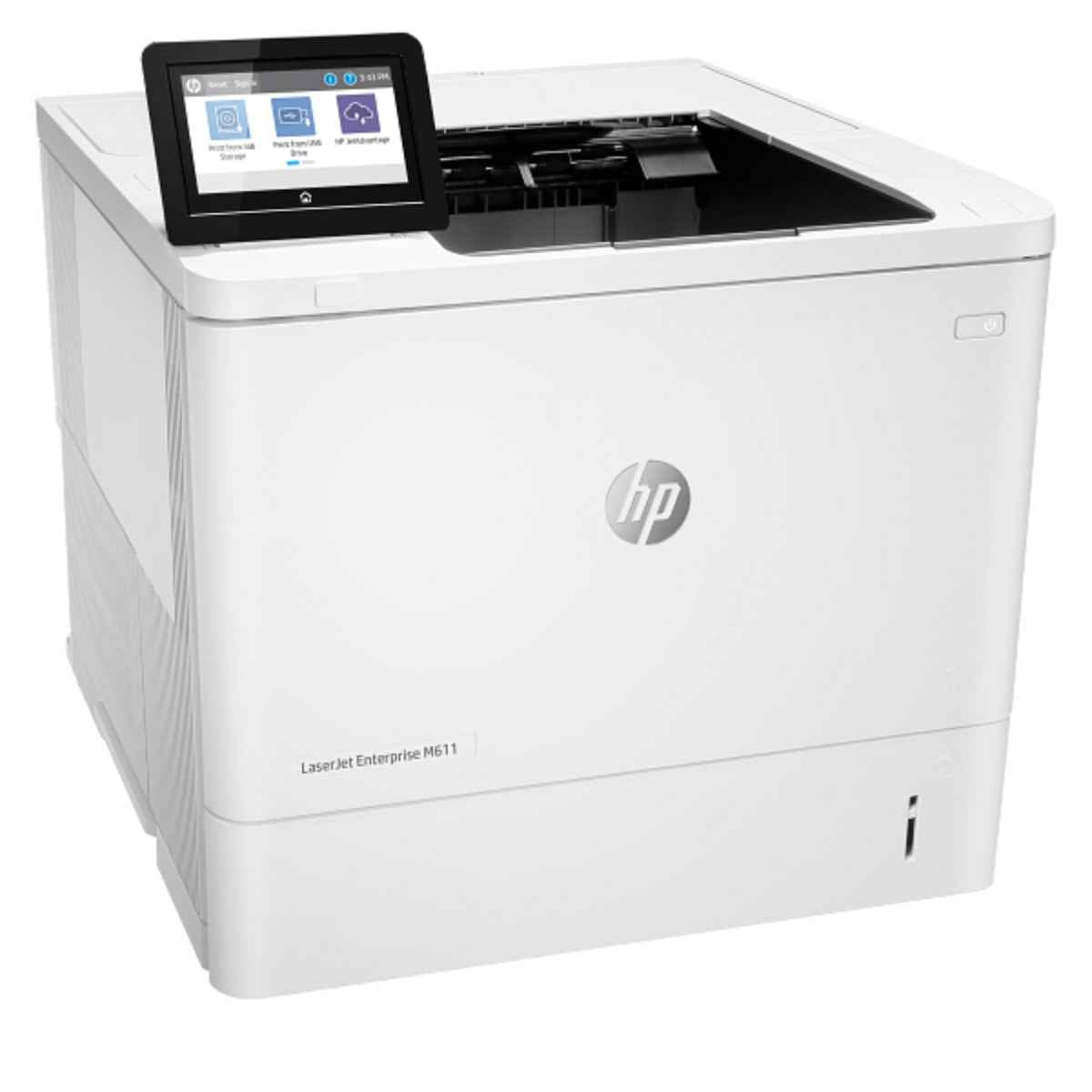 HP M611dn LaserJet Enterprise Monochrome Printer, Up to 65ppm Print Speed, 1200x1200 Dpi Resolution, Auto Duplex Printing, 100 Sheets Multipurpose Feeder, White | 7PS84A