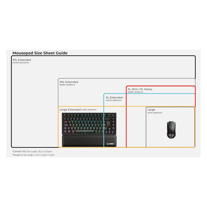Glorious 3XL Extended Gaming Mouse Pad/Mat, Long Black Cloth, Mousepad, Stitched Edges, 48x24 |Black
