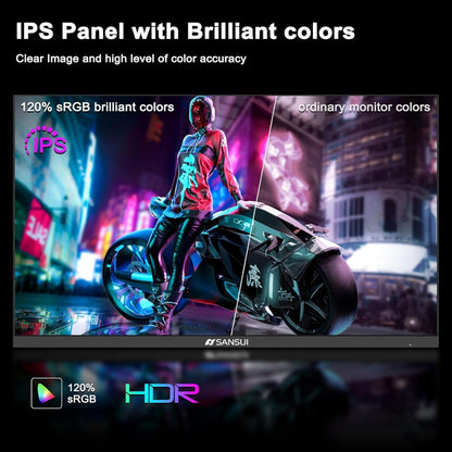 SANSUI ES-G27F2 27" FHD Gaming Monitor – 165Hz, 1ms, IPS, Adaptive Sync, HDMI 2.0 &amp; DP 1.4 (Black)