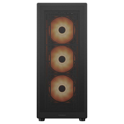 Cougar MX220 RGB Mid Tower Computer Case, 4x 120mm ARGB Fans, 360mm Radiator Support, Ultraslim Mesh Front Panel, Black | 382AC80.0001