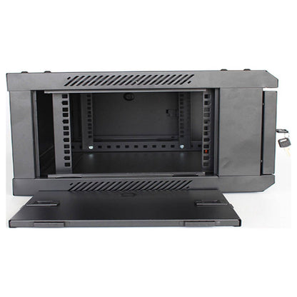 Bolein 4U Wall Mount Network Cabinet, 600 x 450mm, 19-Inch Rack, Removable Side Panels, Single Section Design, Black | BLWM-6404