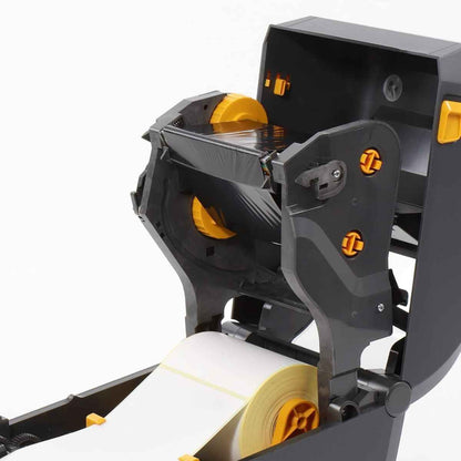 Zebra ZD421t Barcode Printer, 8 dots/mm (203 dpi), 4.4" Max Media Width, 152mm/s Print Speed, 256GB RAM + 512GB ROM, USB, USB Host, Bluetooth (BLE), Ethernet Interface, Black | ZD4A042-30EE00EZ