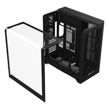 Thermaltake View 390 Air Mid Tower Case | ATX Gaming Chassis | Curved Tempered Glass | Up to 360mm Radiator | 11 × 120mm Fan Support | GPU Support Bracket | Black | CA-11F-00M1WN-00