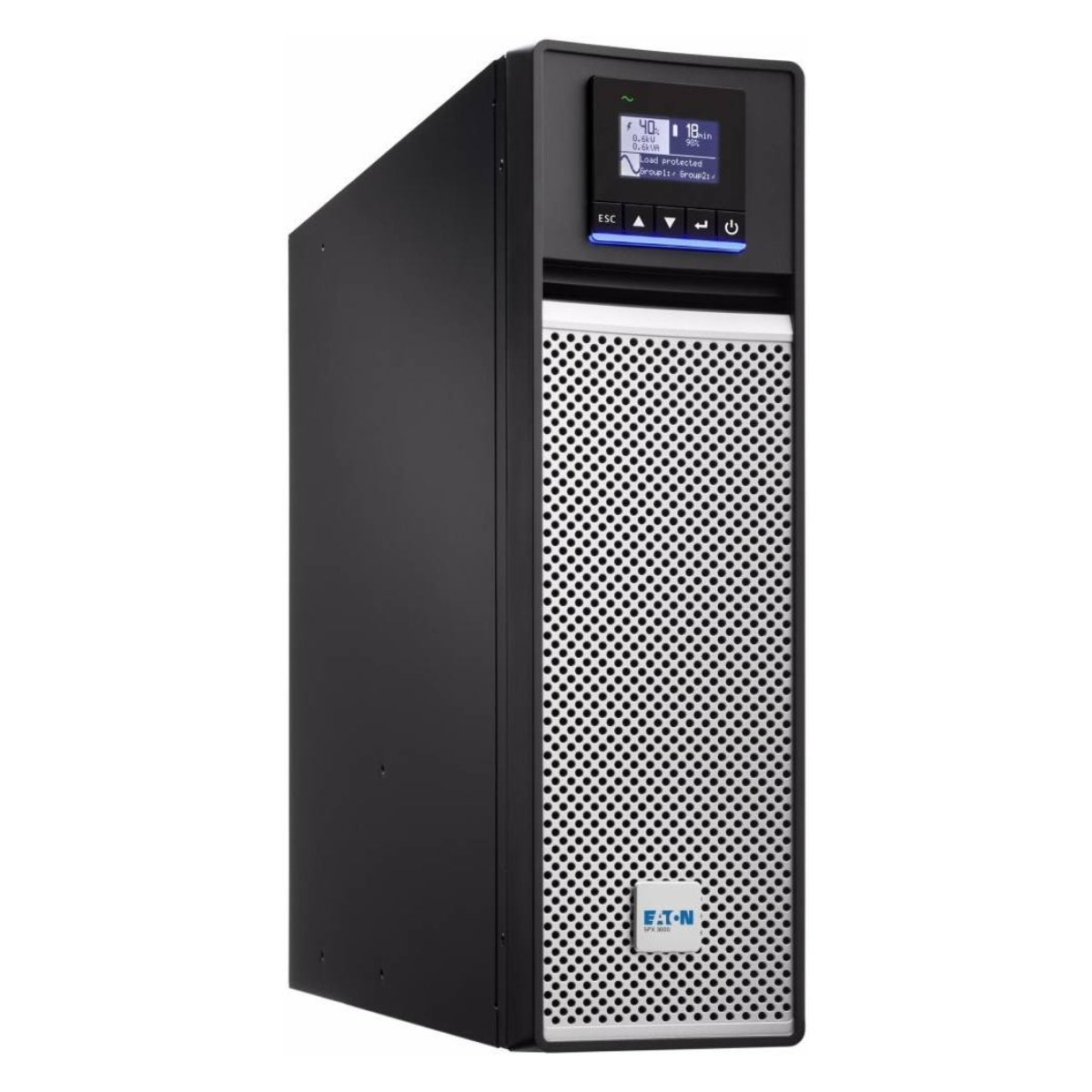 Eaton 5PX3000IRT3UG2 5PX Gen2 UPS, 3000VA / 3000W Capacity, Line Interactive Topology, 230V Output Voltage, 50-60 Hz Operational Frequency, Black/silver | 5PX3000IRT3UG2