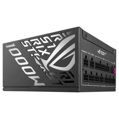 Asus ROG Strix 1000W Fully Modular Power Supply, 80 PLUS Platinum Efficiency, Active PFC, GaN MOSFET, ATX 3.1 Compatible, Cybernetic Lambda A+, Dual Ball Fan bearings, Black