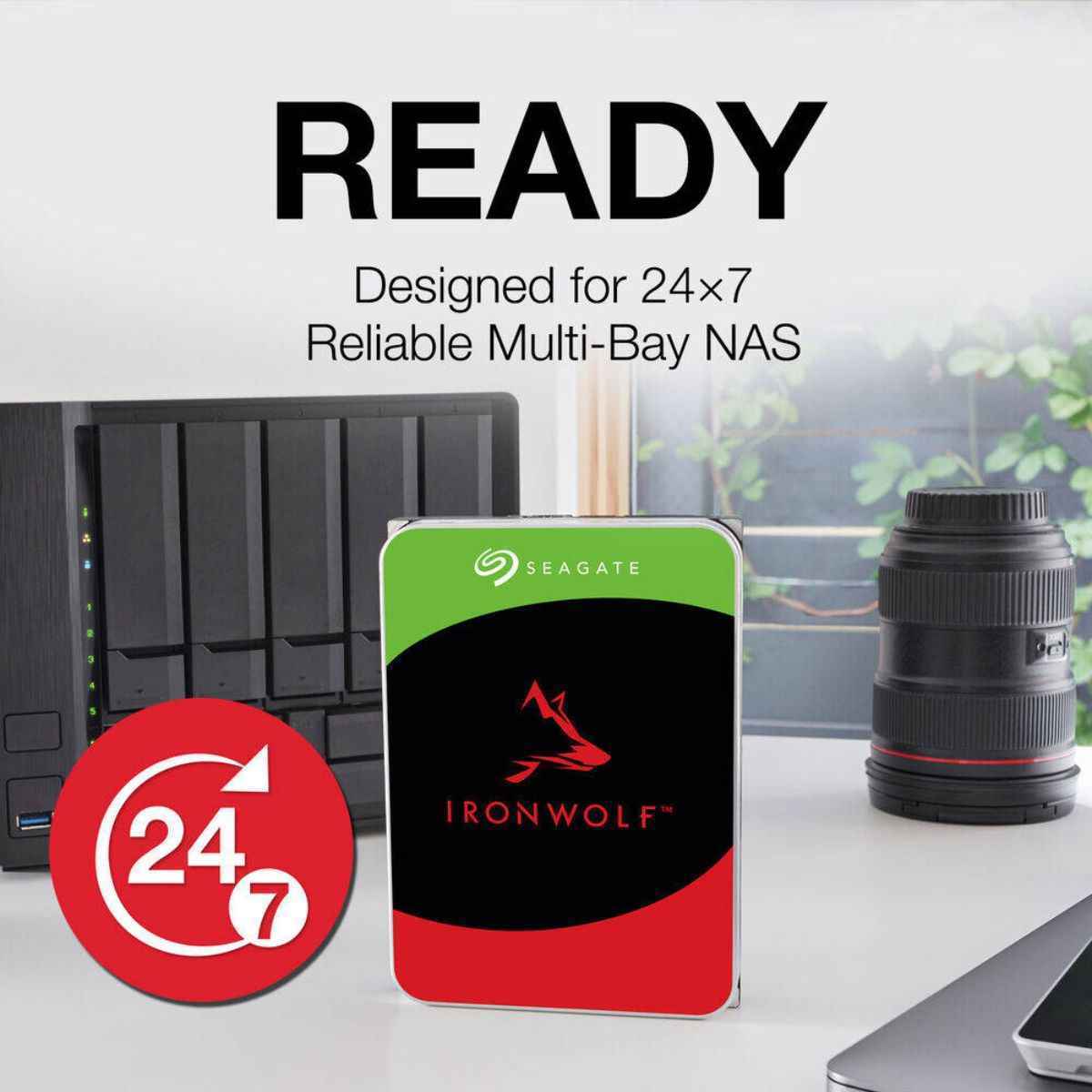 Seagate IronWolf 10TB NAS Internal HDD – 3.5" SATA III, 7200 RPM, 256MB Cache | ST10000VN000