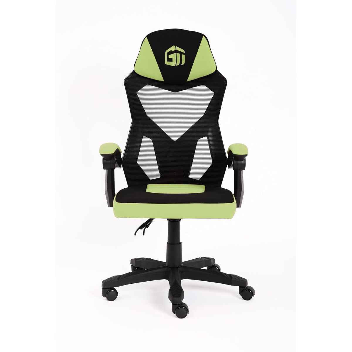 GamerTek Ignite Gaming Chair – Breathable Mesh & Fabric, Ergonomic Design, 120kg Capacity
