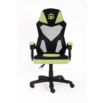 GamerTek Ignite Gaming Chair – Breathable Mesh & Fabric, Ergonomic Design, 120kg Capacity
