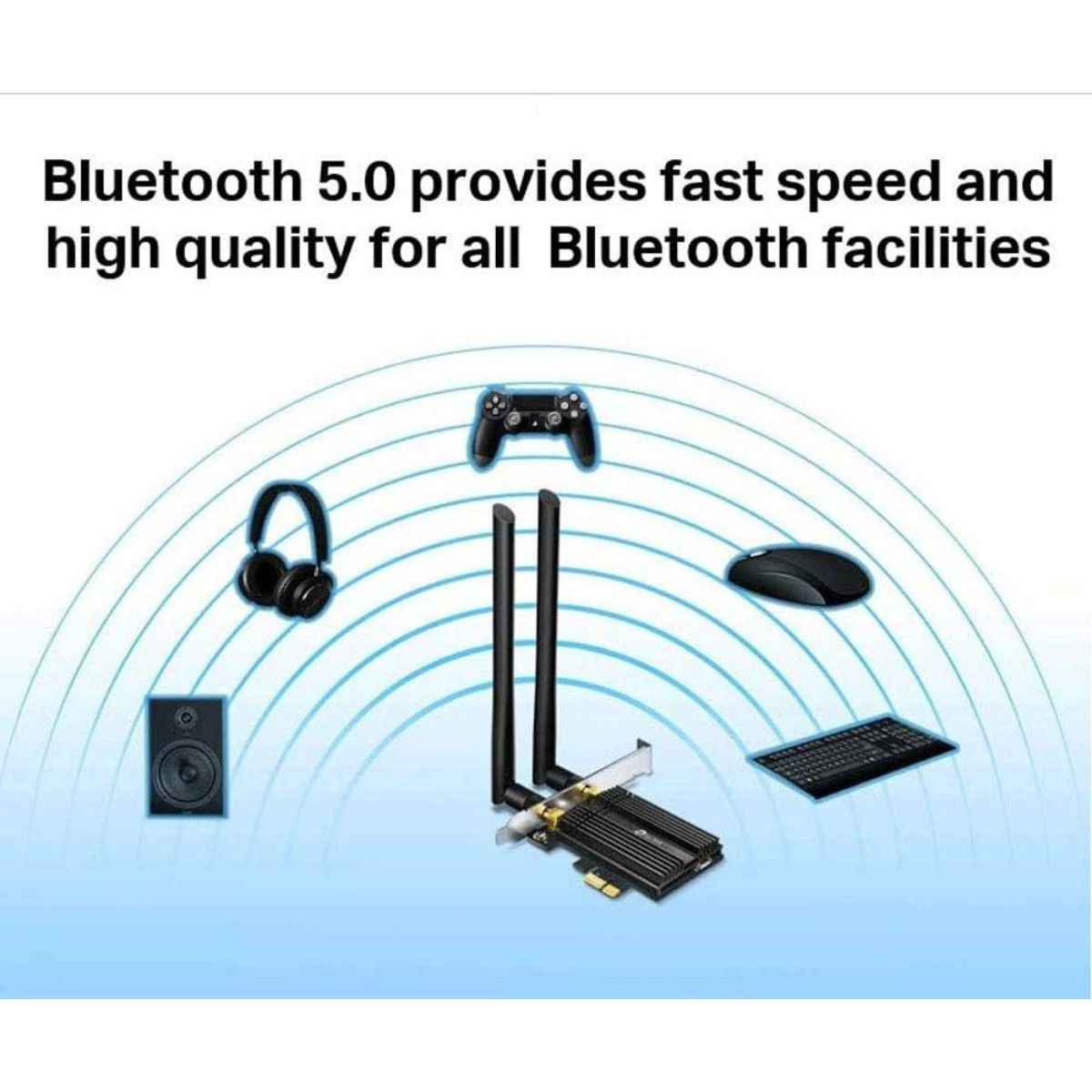 TP-Link Archer TX50E AX3000 Wi-Fi 6 Bluetooth 5.2 PCIe Adapter, Dual-Band Wireless Adapter, MU-MIMO, OFDMA, Low Latency Gaming, Heat Sink Design | Archer TX50E