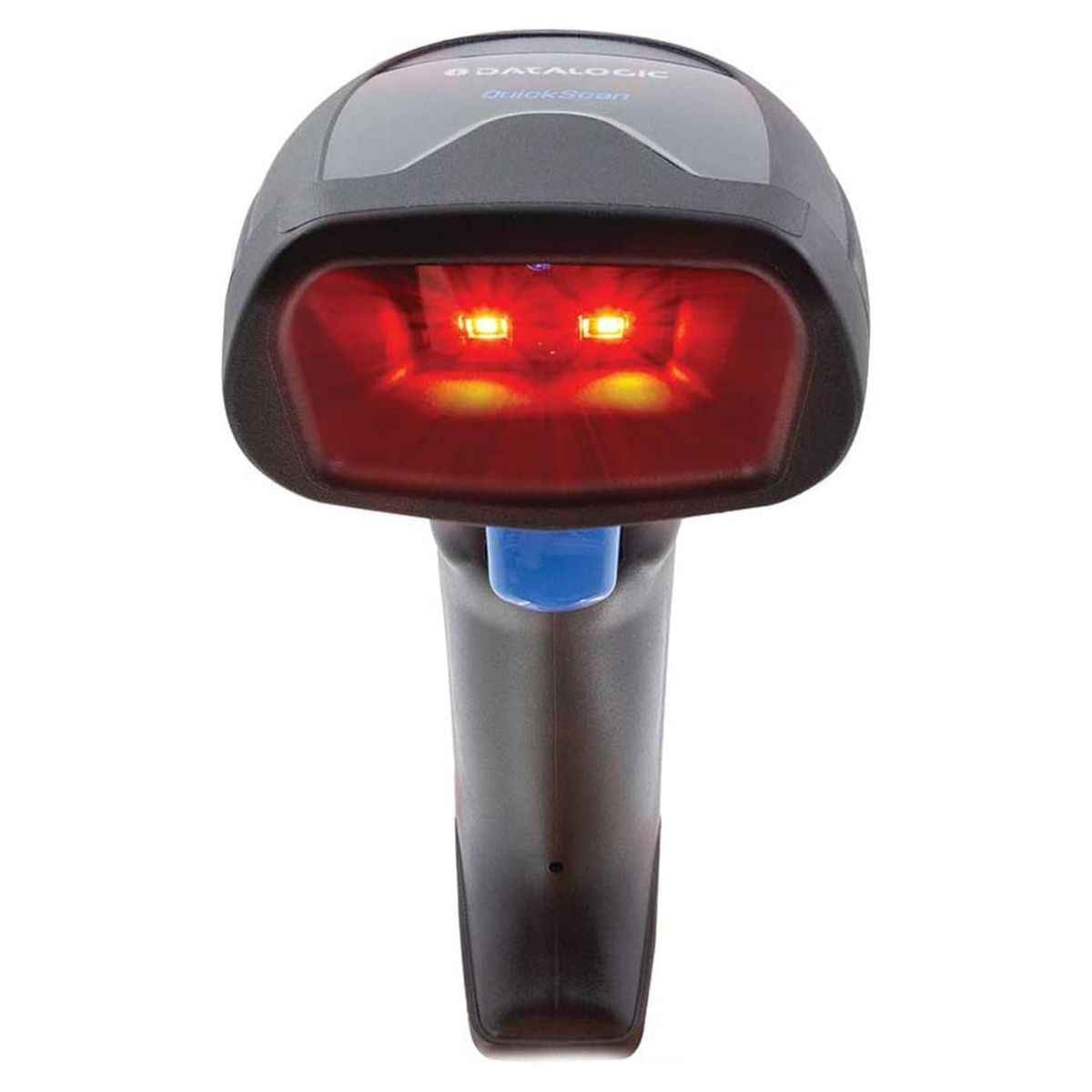 Datalogic QuickScan QBT2500 Bluetooth Scanner, 2D, Imager, Digimarc, Multi-Interface (RS232, KBW, USB), IP52 Protection Class, (USB, Straight, 2m), Charging/Transmitter Cradle, Black | QBT2500-BK-BTK1