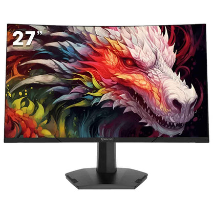 Redragon Amber II Curve Gaming Monitor, 27" VA Display, Full-HD Resolution, 180Hz Refresh Rate, 1ms (MRPR) Response Time, AMD FreeSync Technology, 16.7m Color Display, Black