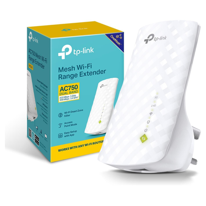 TP-Link RE200 AC750 Mesh Wi-Fi Range Extender – Dual Band, 750Mbps, OneMesh, Ethernet Port (White)