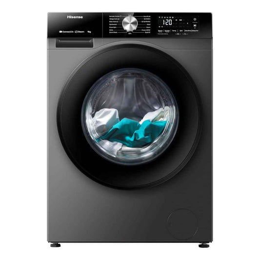 Hisense WF3S9043BT  9 kg Smart Front-Load Washing Machine – 1,400 rpm, Titanium Grey