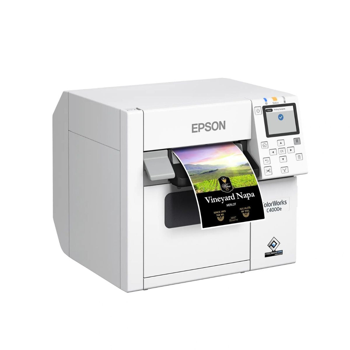 Epson ColorWorks C4000e (BK) Colour Label Printer | 1200 x 1200 DPI | 100 mm/s | USB | Autocutter | C31CK03102BK