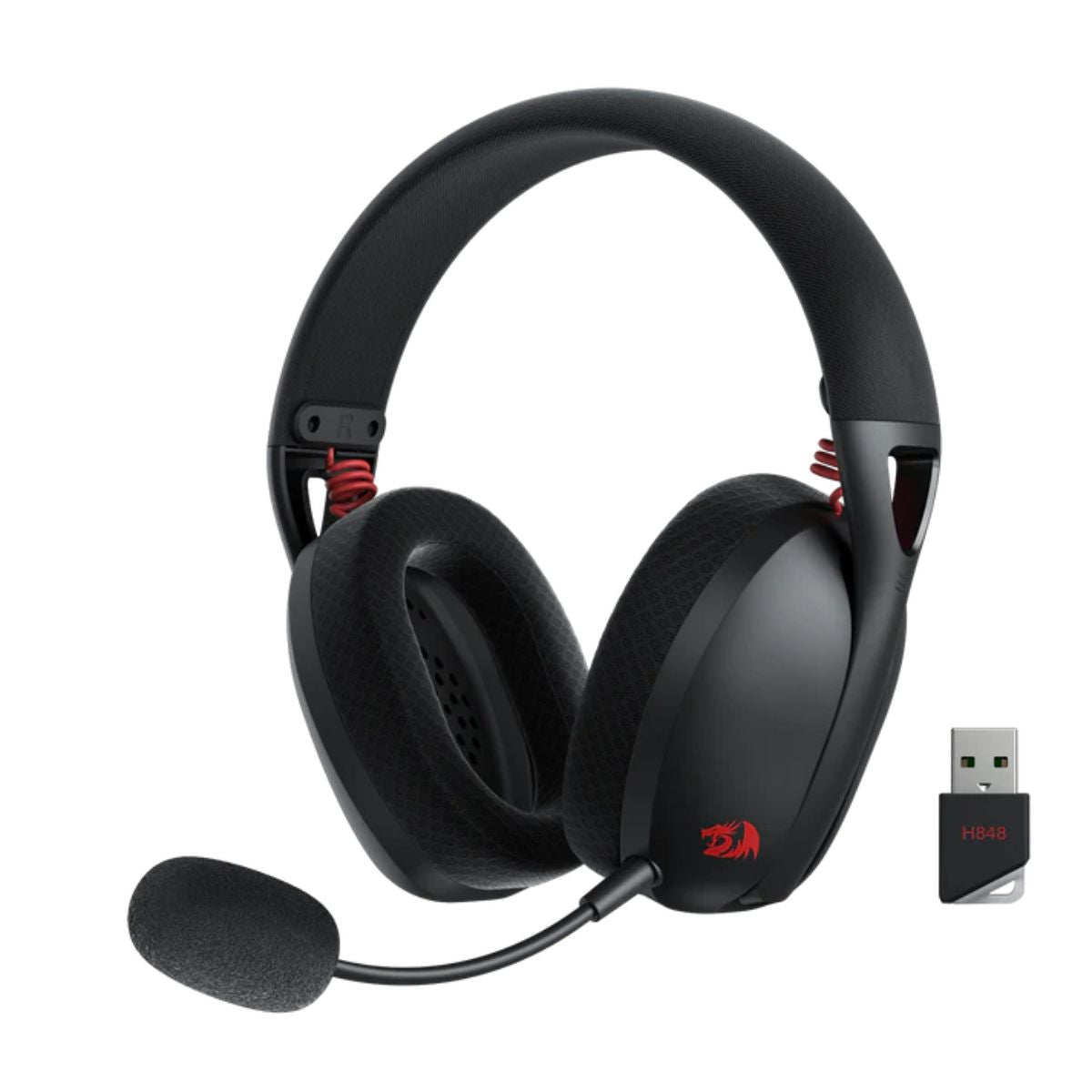 Redragon H848 IRE Pro Headphones, Tri-Mode Connection, 40mm Driver Size, 7.1 Virtual Surround, Detachable Microphone, 2.4G/BT/Wired Connectivity | H848
